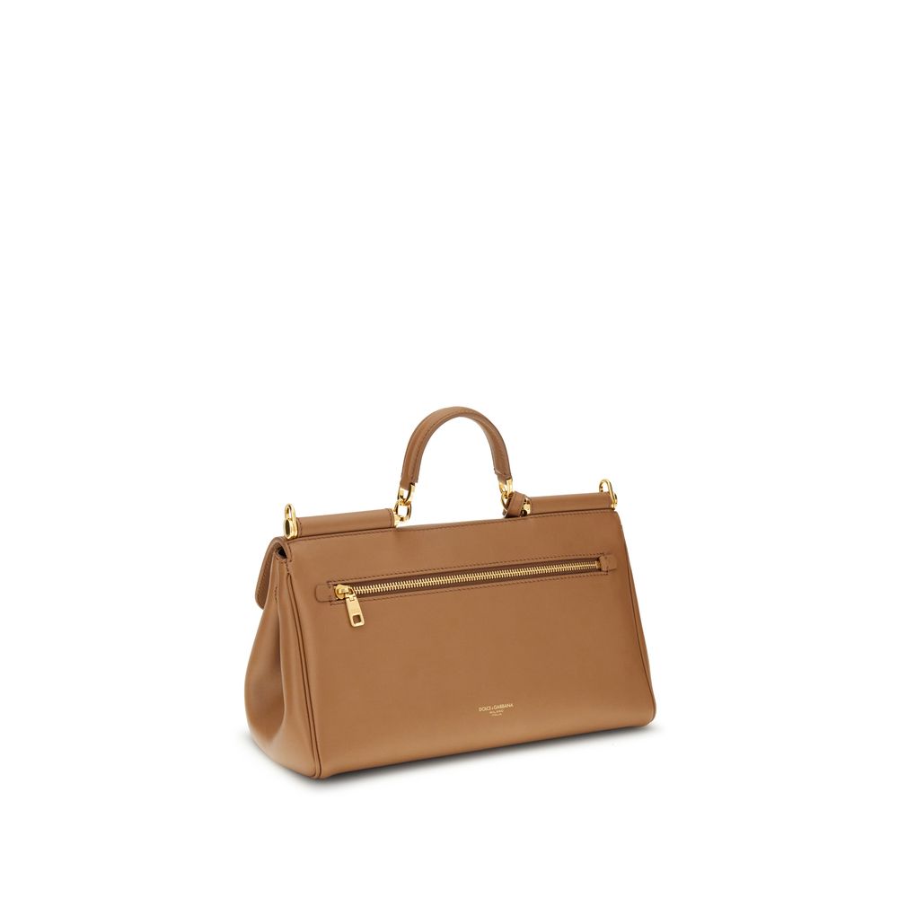 Dolce & Gabbana Sicily – Beige Leather Bag