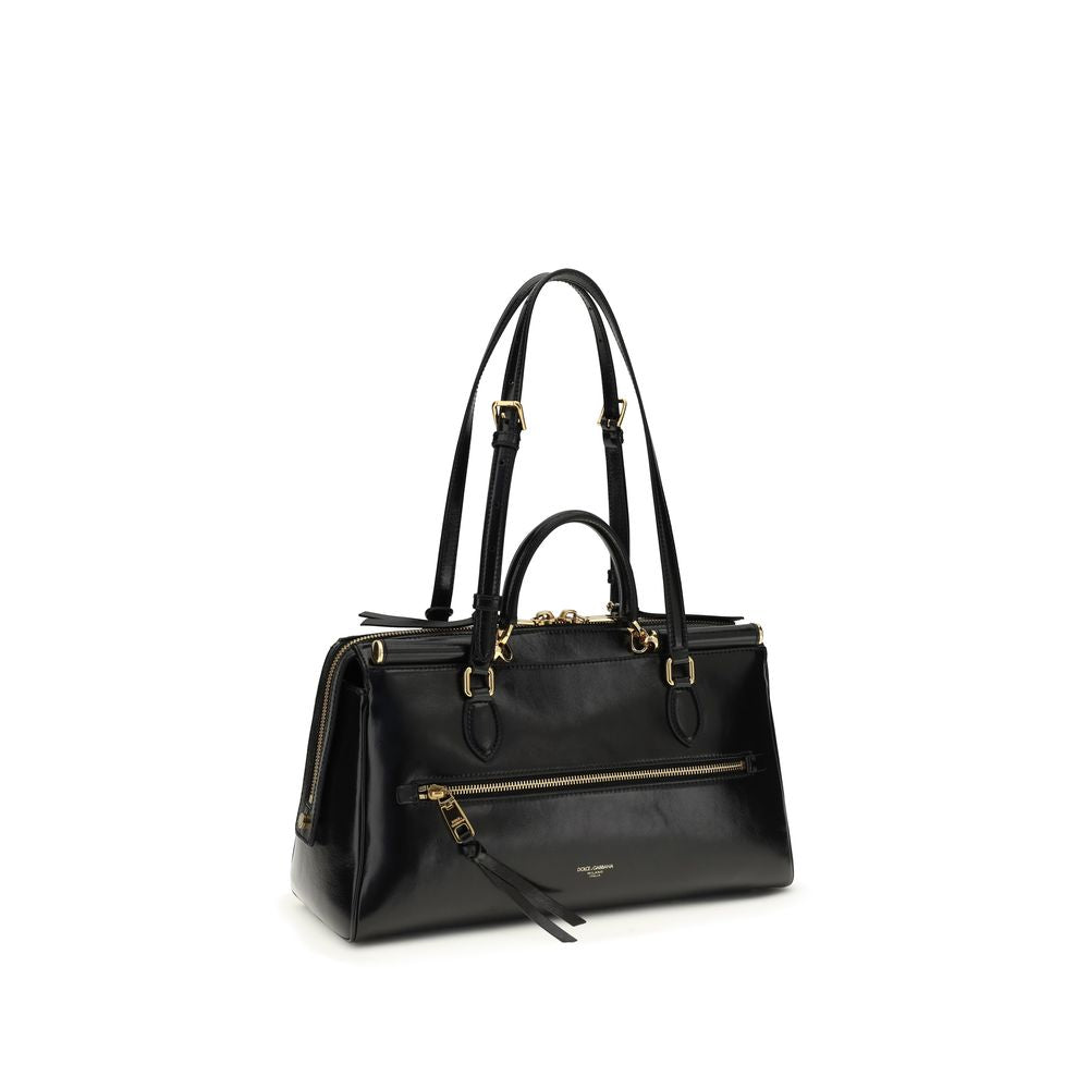Dolce & Gabbana Vittoria Medium – Black Leather Bag