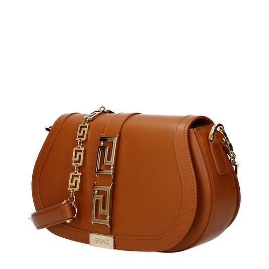 Versace Greca Goddess – Brown Leather Bag