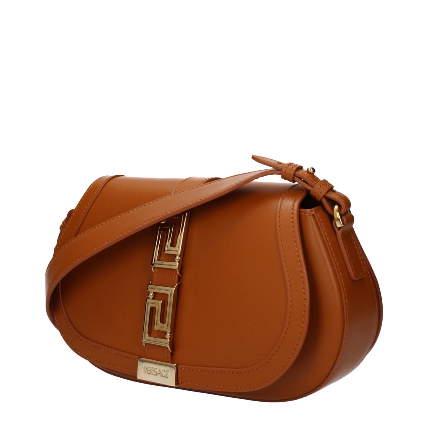 Versace Greca Goddess – Brown Leather Bag