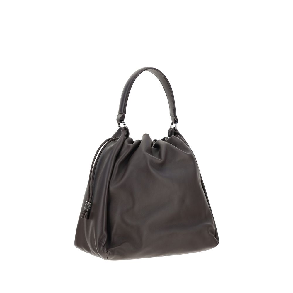 Brunello Cucinelli Monile Bucket – Brown Leather Bag