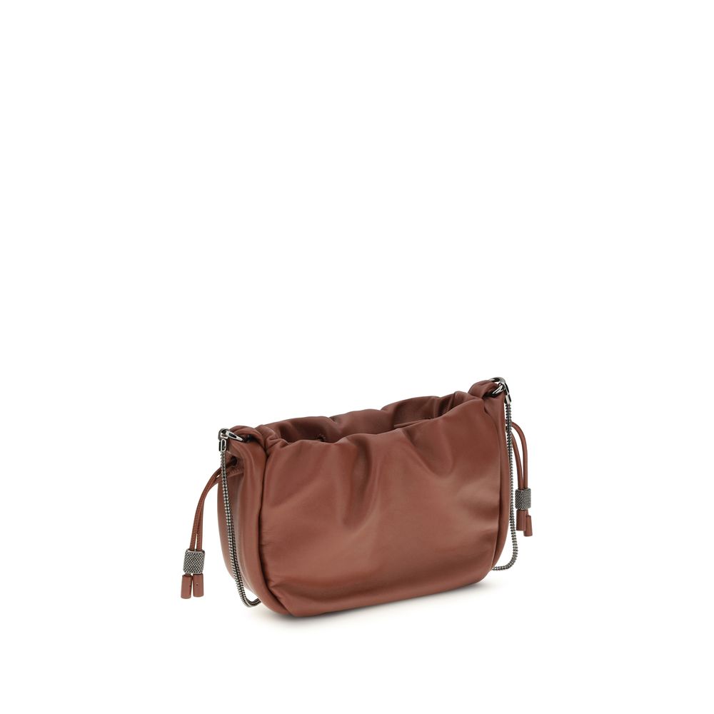 Brunello Cucinelli Bucket Mellow – Brown Leather Bag