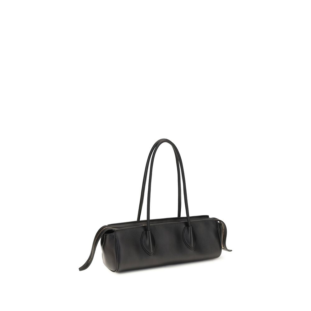 Khaite Empire Shoulder – Black Leather Bag