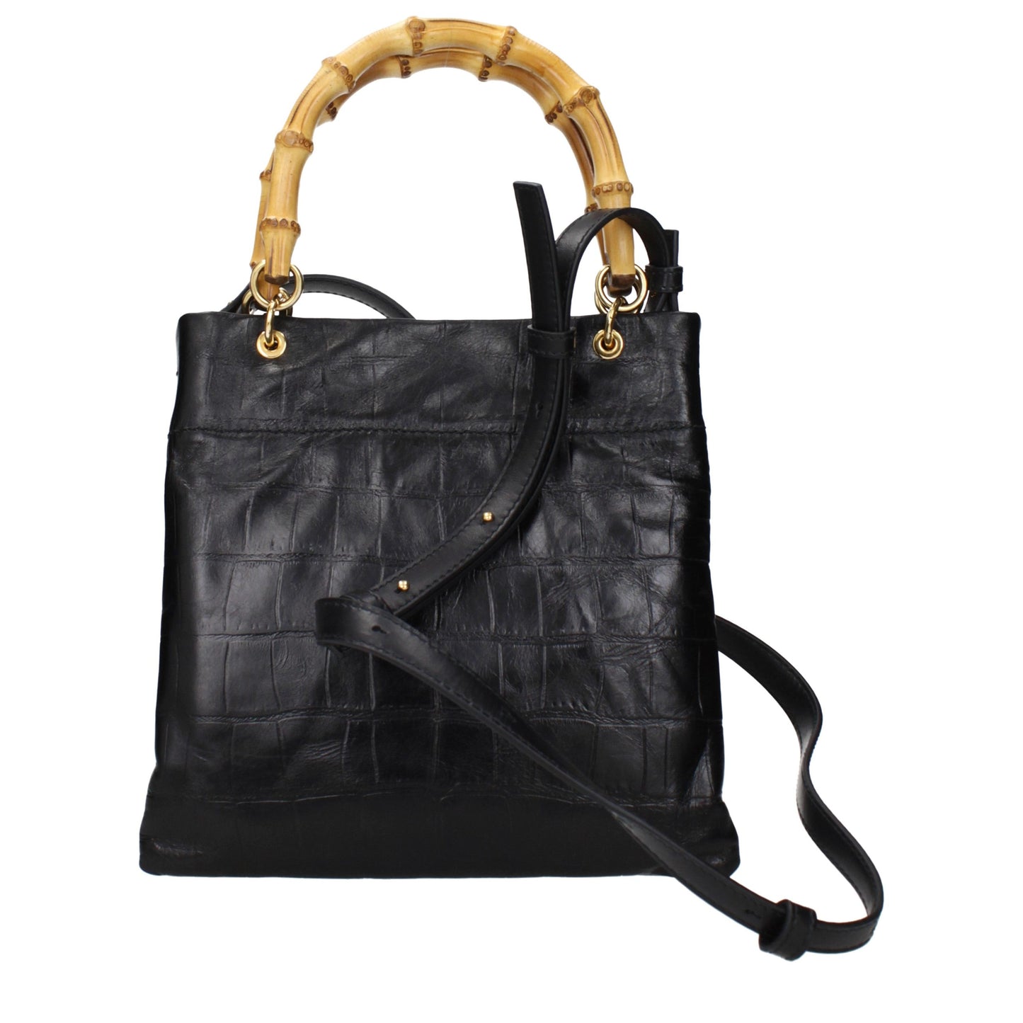 Jil Sander Bamboo Tote – Black Leather Bag