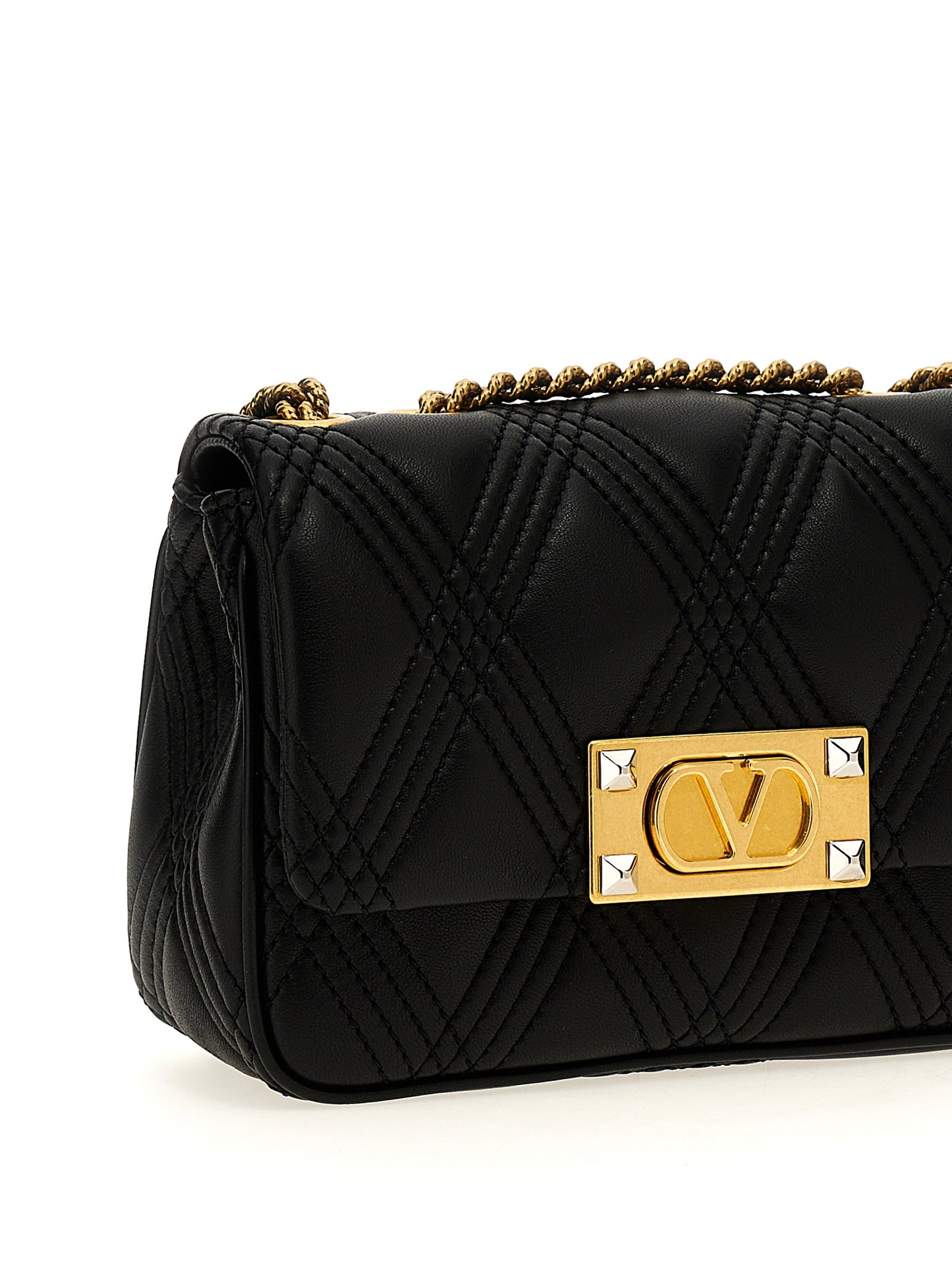 Valentino Garavani Quiltie 67 – Black Leather Bag
