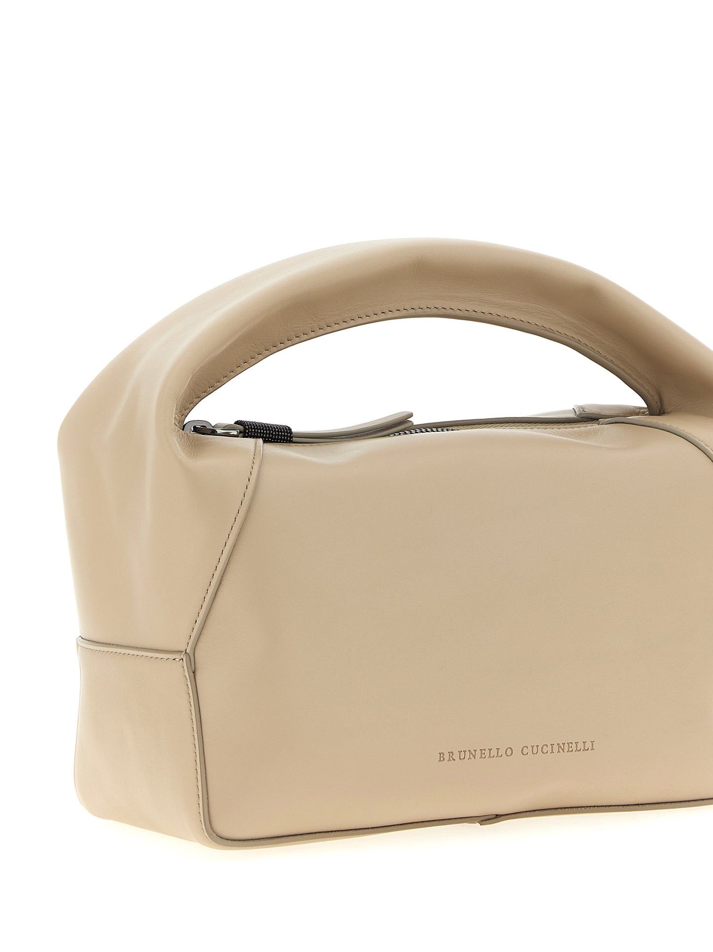 Brunello Cucinelli Hobo Duo – Beige Leather Bag