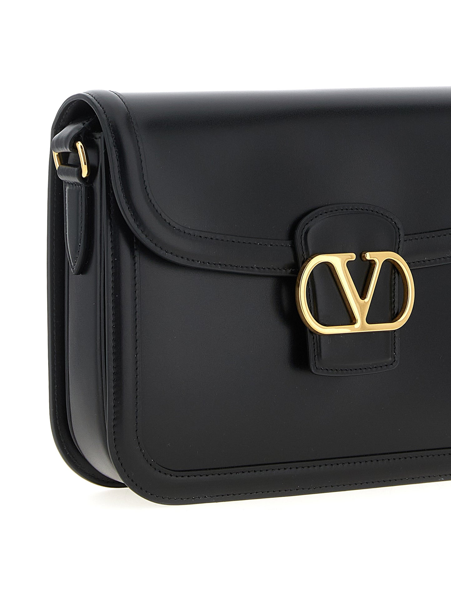 Valentino Garavani 9to5 Shoulder – Black Leather Bag