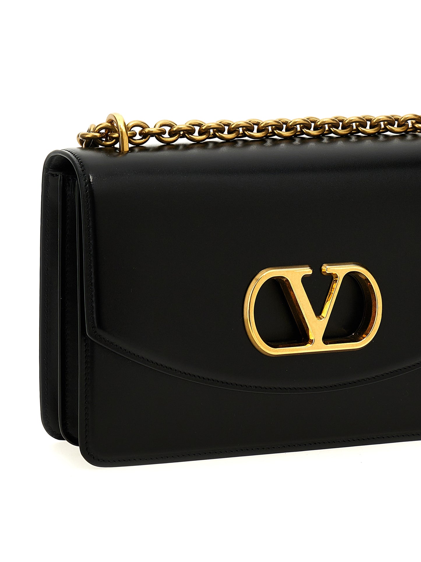 Valentino Garavani Vain Chain – Black Leather Bag