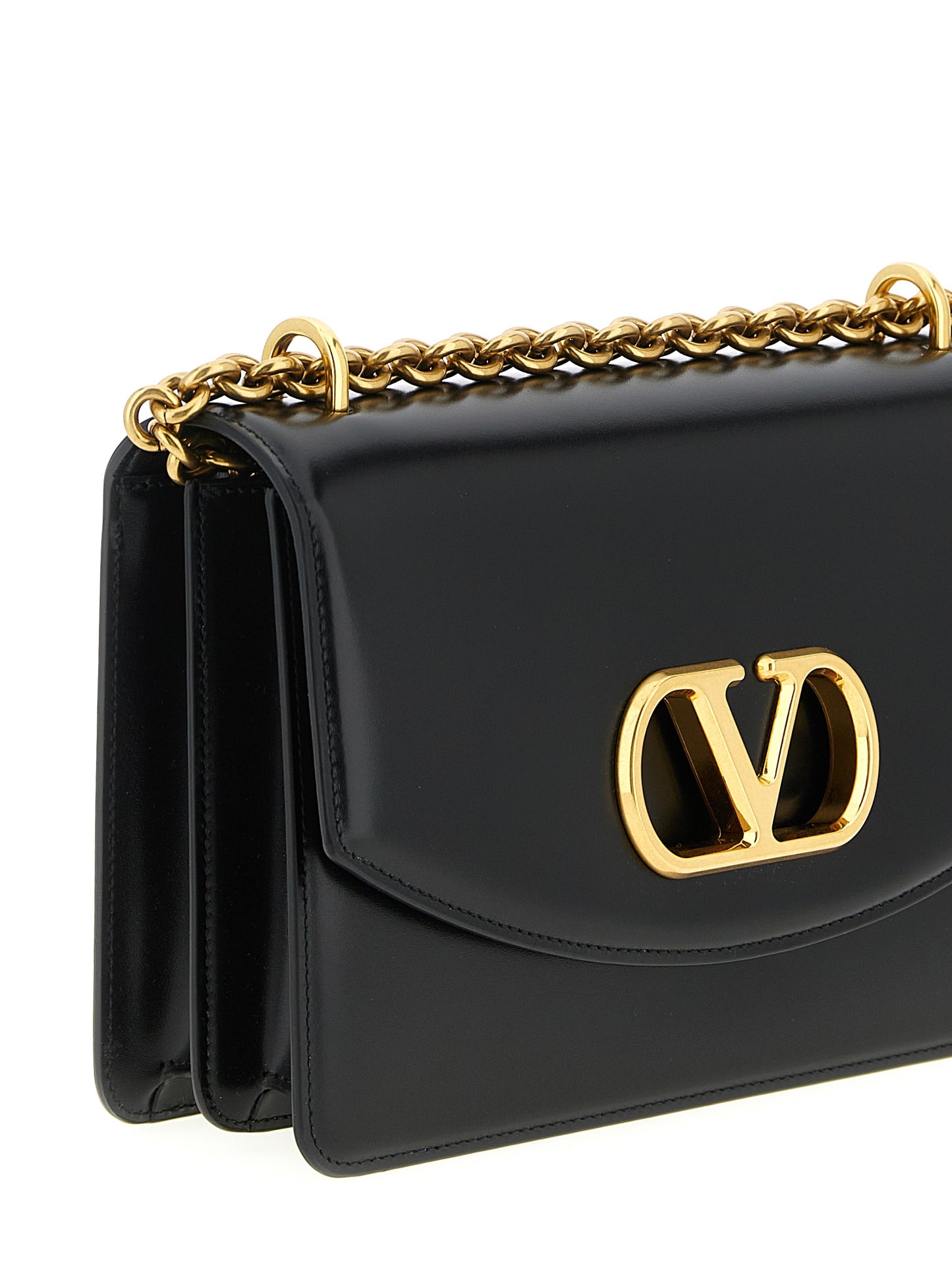 Valentino Garavani Vain Shoulder – Black Leather Bag