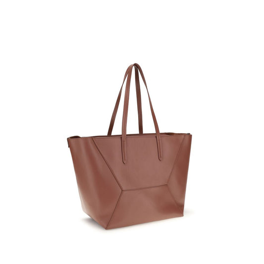 Brunello Cucinelli Hammered Tote – Cognac Leather Bag