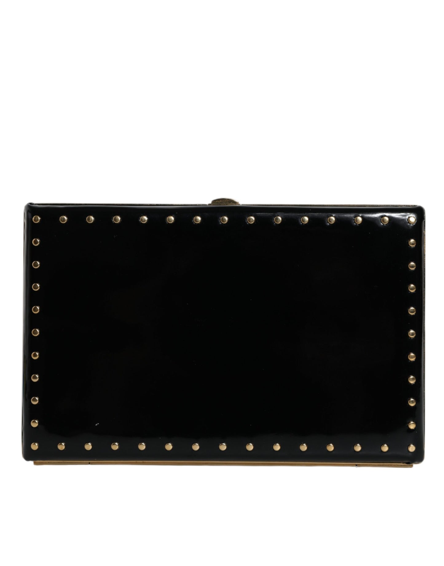 Dolce & Gabbana Studded Box – Black Leather Clutch