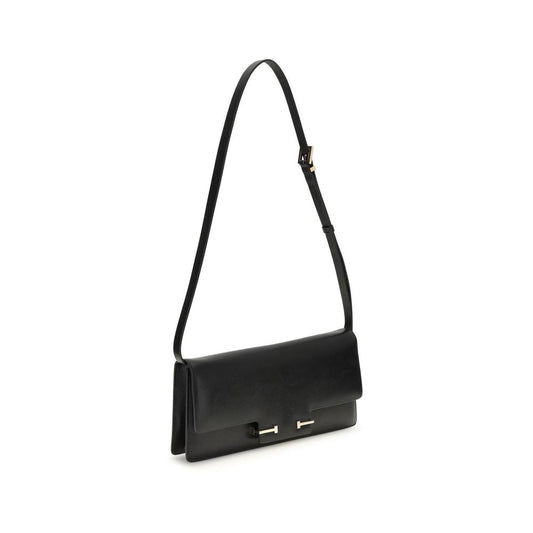 Tom Ford T-Line Shoulder – Black Leather Bag