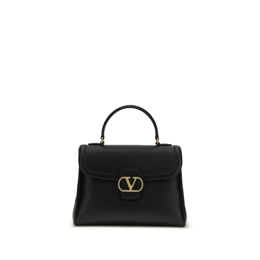 Valentino Garavani VLogo Top Handle – Black Leather Bag