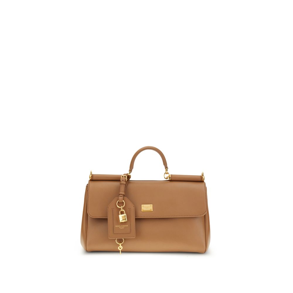 Dolce & Gabbana Sicily – Beige Leather Bag