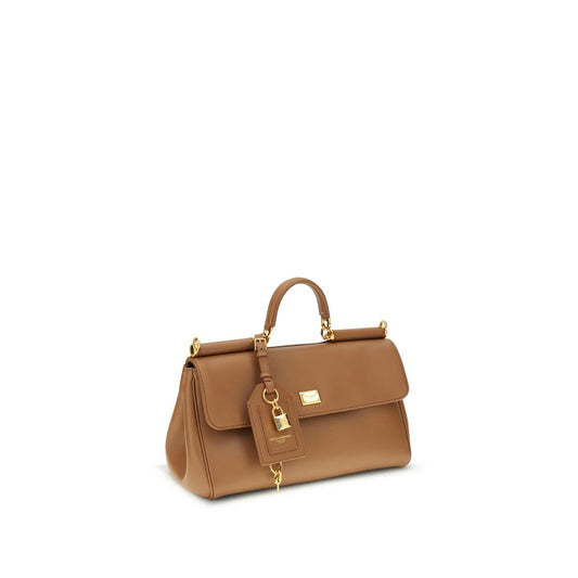 Dolce & Gabbana Sicily – Beige Leather Bag