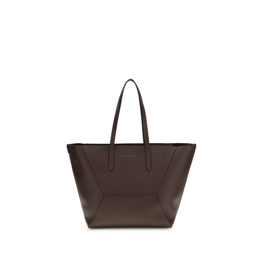 Brunello Cucinelli Hammered Tote – Brown Leather Bag