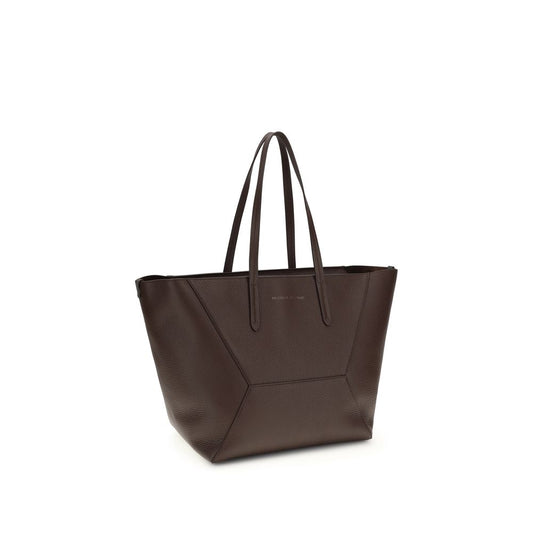Brunello Cucinelli Hammered Tote – Brown Leather Bag