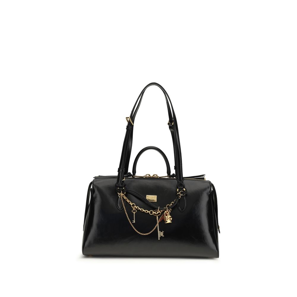 Dolce & Gabbana Vittoria Medium – Black Leather Bag
