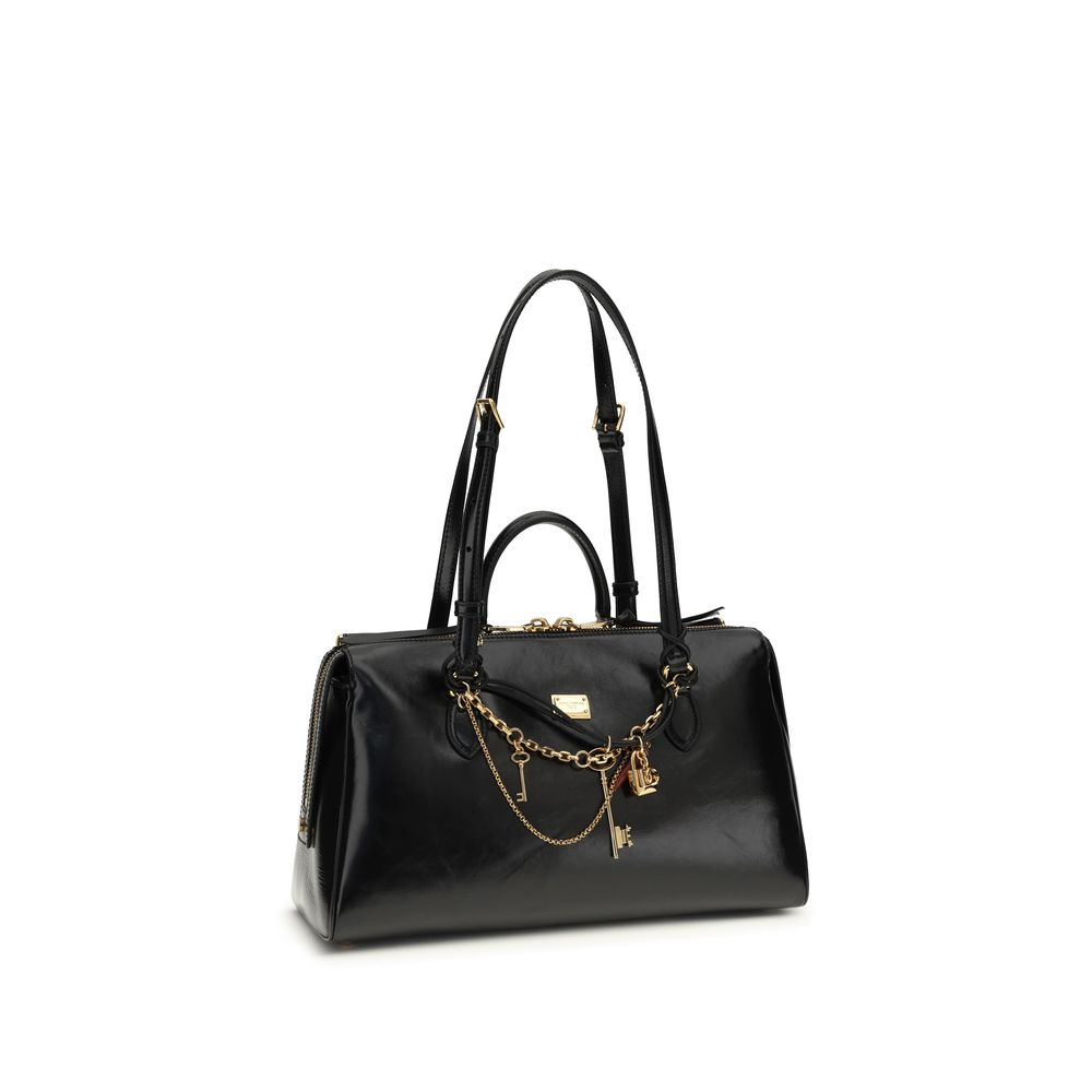 Dolce & Gabbana Vittoria Medium – Black Leather Bag