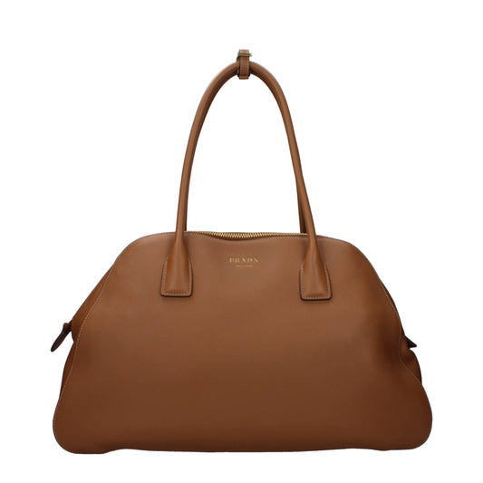 Prada Bowling Bag – Brown Leather Bag