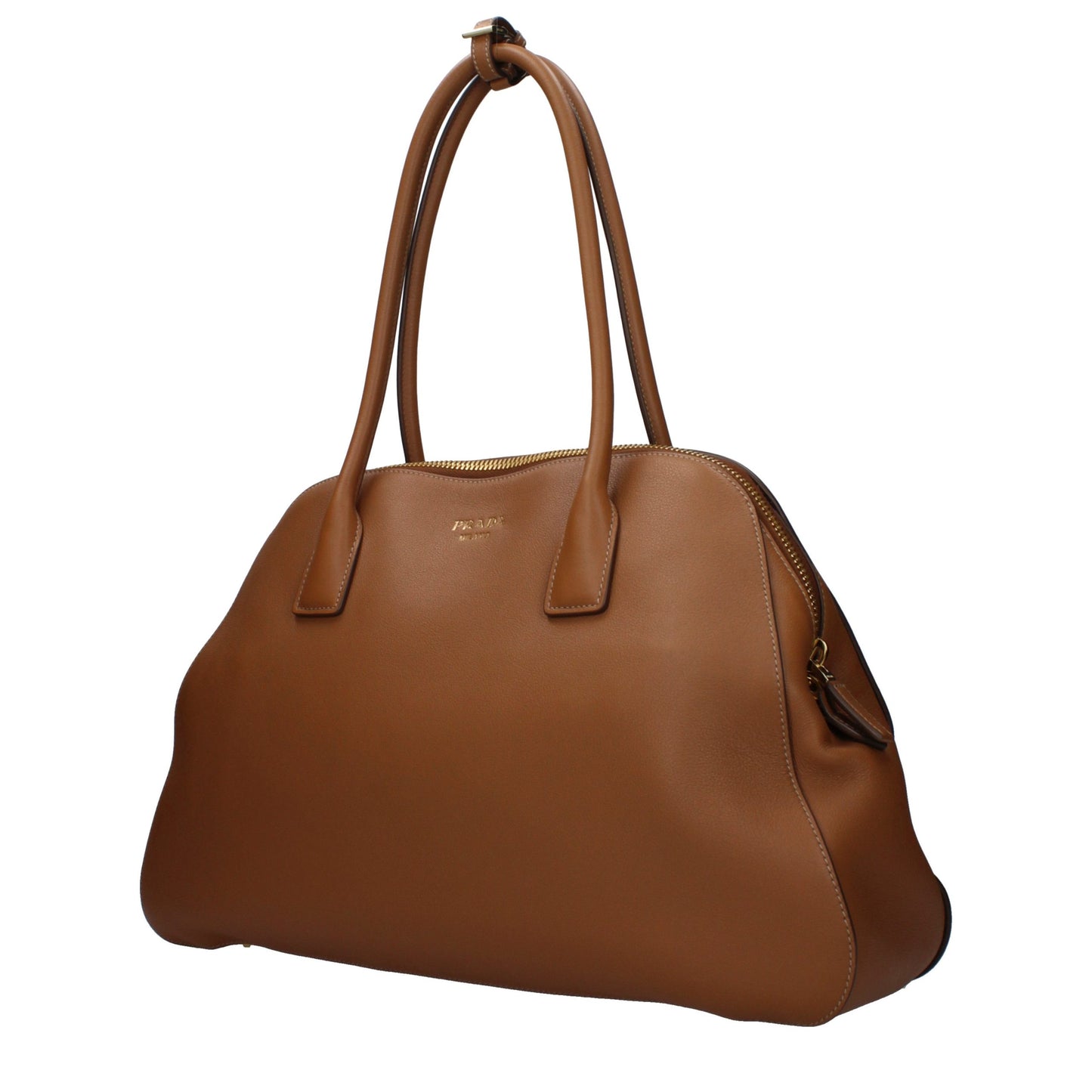 Prada Bowling Bag – Brown Leather Bag