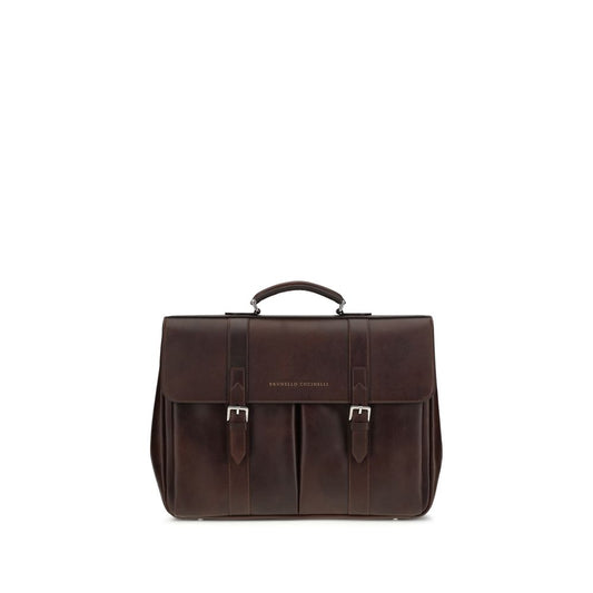 Brunello Cucinelli – Burgundy Leather Holdall