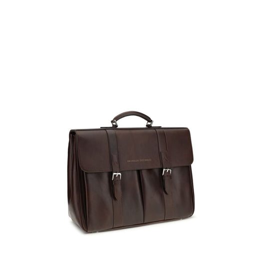 Brunello Cucinelli – Burgundy Leather Holdall