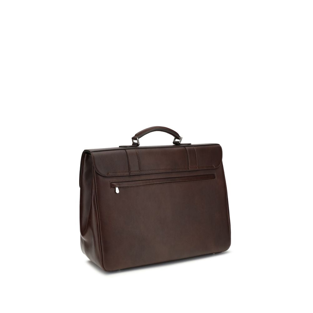 Brunello Cucinelli – Burgundy Leather Holdall