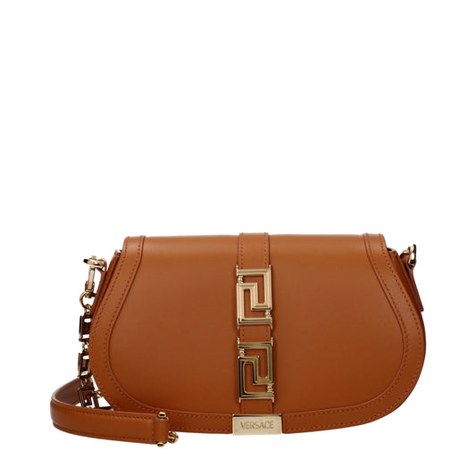Versace Greca Goddess – Brown Leather Bag
