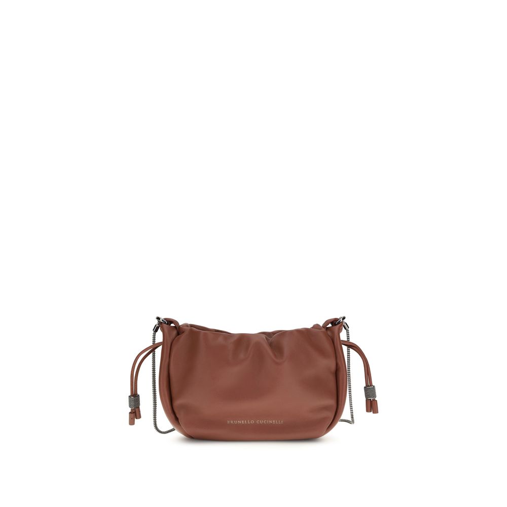 Brunello Cucinelli Bucket Mellow – Brown Leather Bag