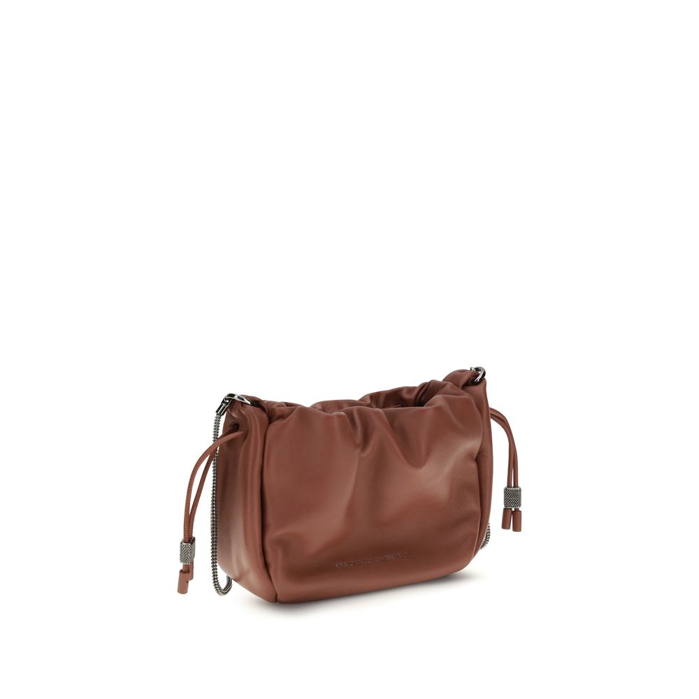 Brunello Cucinelli Bucket Mellow – Brown Leather Bag