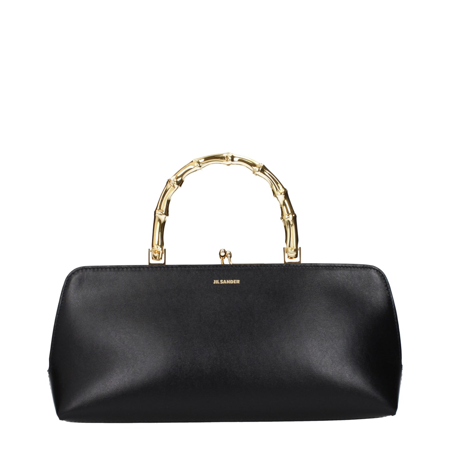 Jil Sander Bamboo Frame – Black Leather Bag