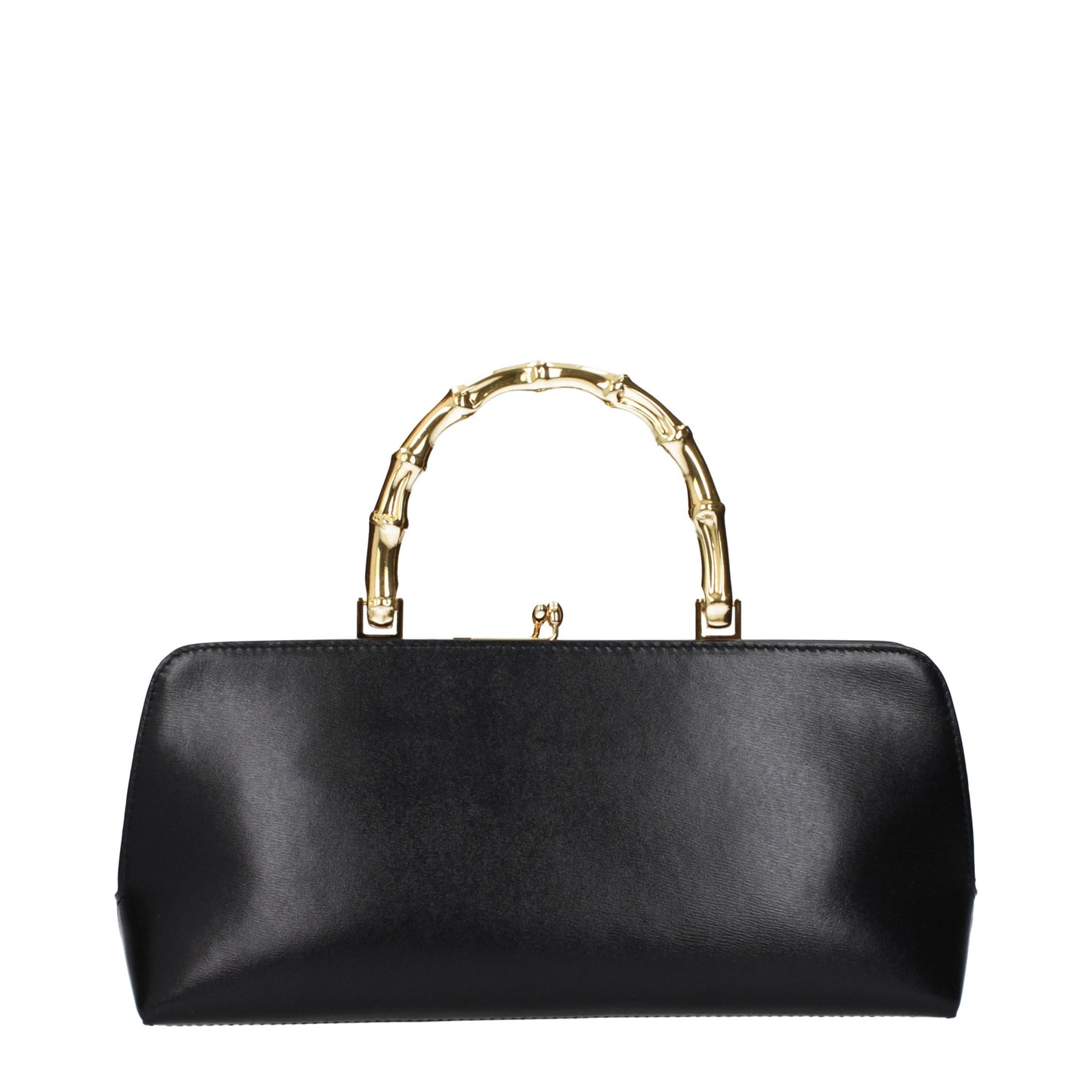 Jil Sander Bamboo Frame – Black Leather Bag