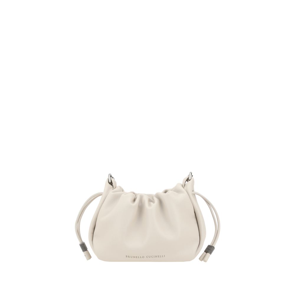 Brunello Cucinelli Bucket Mellow – Beige Leather Bag