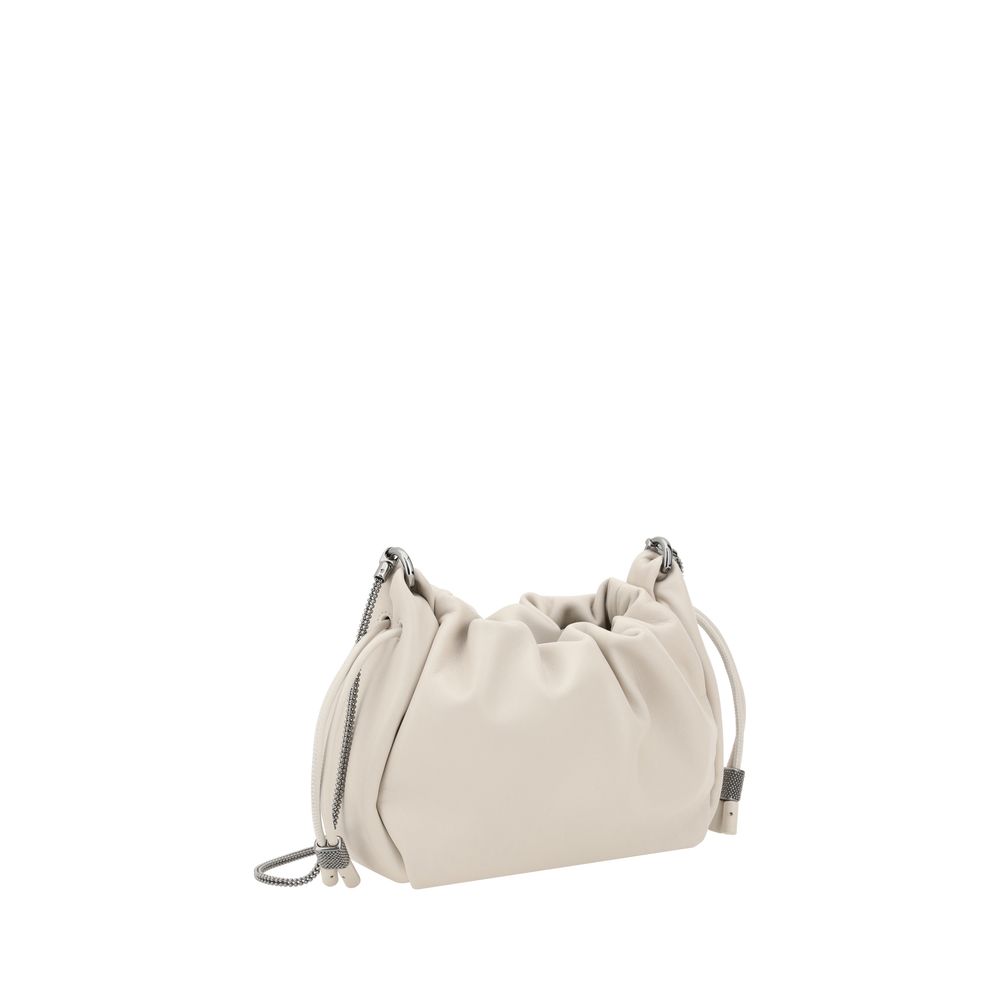 Brunello Cucinelli Bucket Mellow – Beige Leather Bag