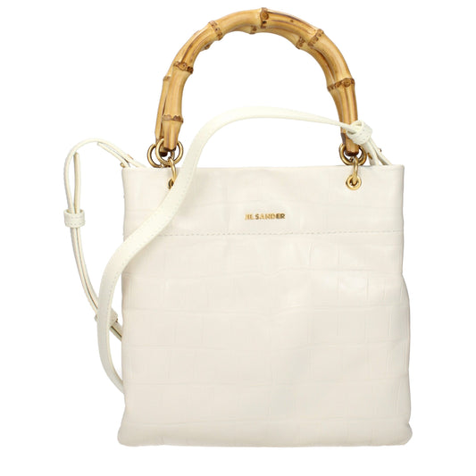 Jil Sander Bamboo Tote – Ivory Leather Bag
