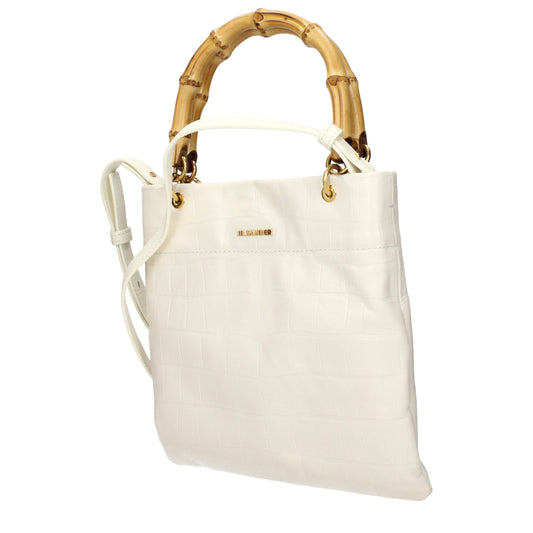 Jil Sander Bamboo Tote – Ivory Leather Bag