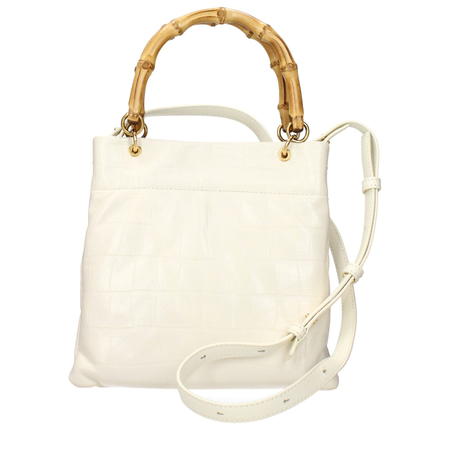 Jil Sander Bamboo Tote – Ivory Leather Bag