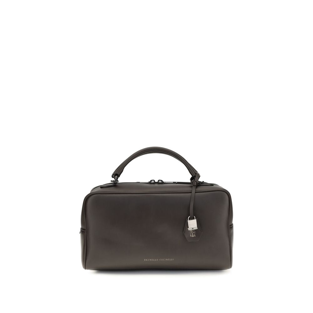 Brunello Cucinelli Boston Explorer – Brown Leather Bag