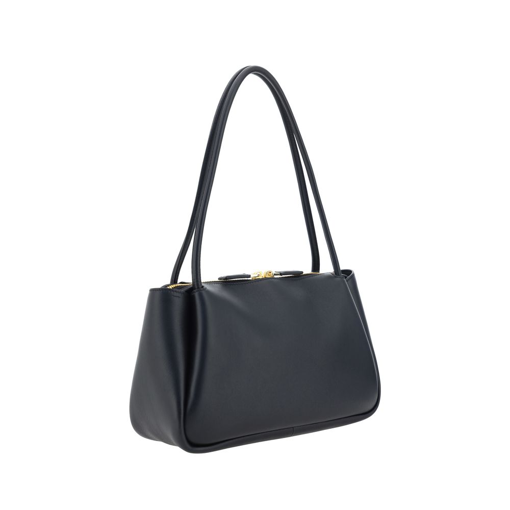 Prada Triangle Shoulder – Black Leather Bag