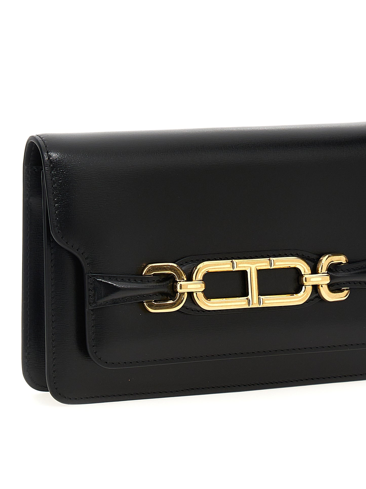 Tom Ford T-Chain Crossbody – Black Leather Bag