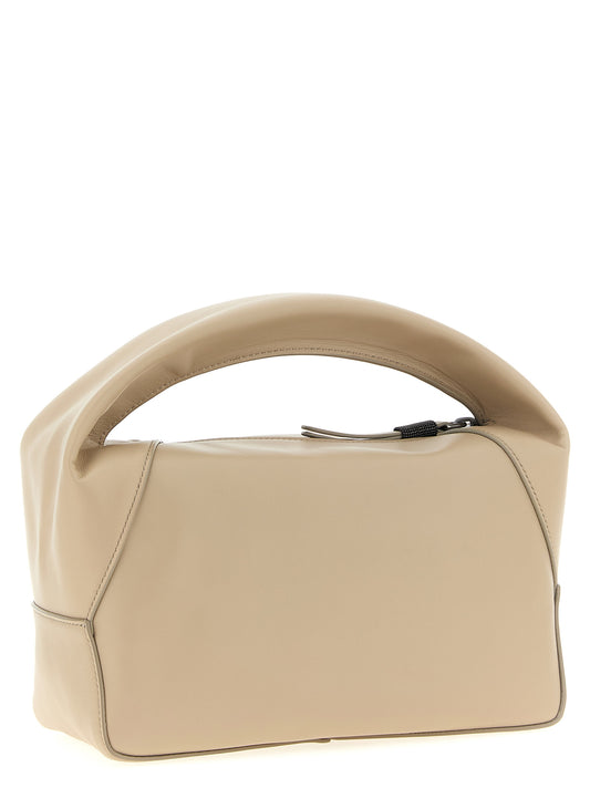 Brunello Cucinelli Hobo Duo – Beige Leather Bag