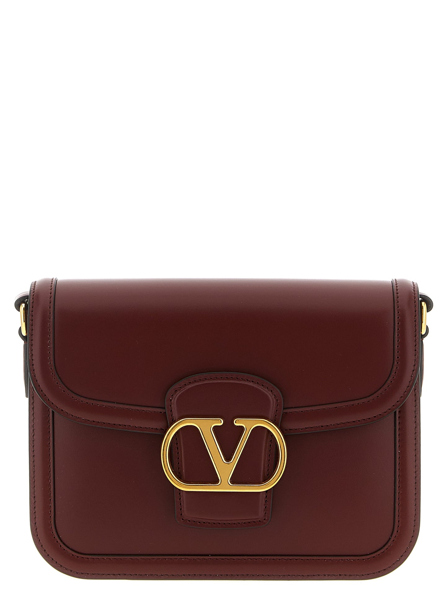 Valentino Garavani 9to5 Crossbody – Burgundy Leather Bag