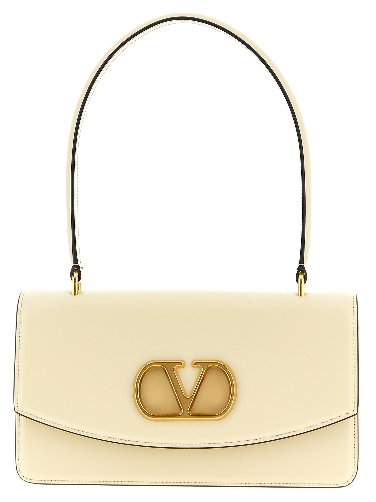 Valentino Garavani Vain Top Handle – Ivory Leather Bag
