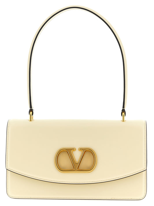 Valentino Garavani Vain Top Handle – Ivory Leather Bag