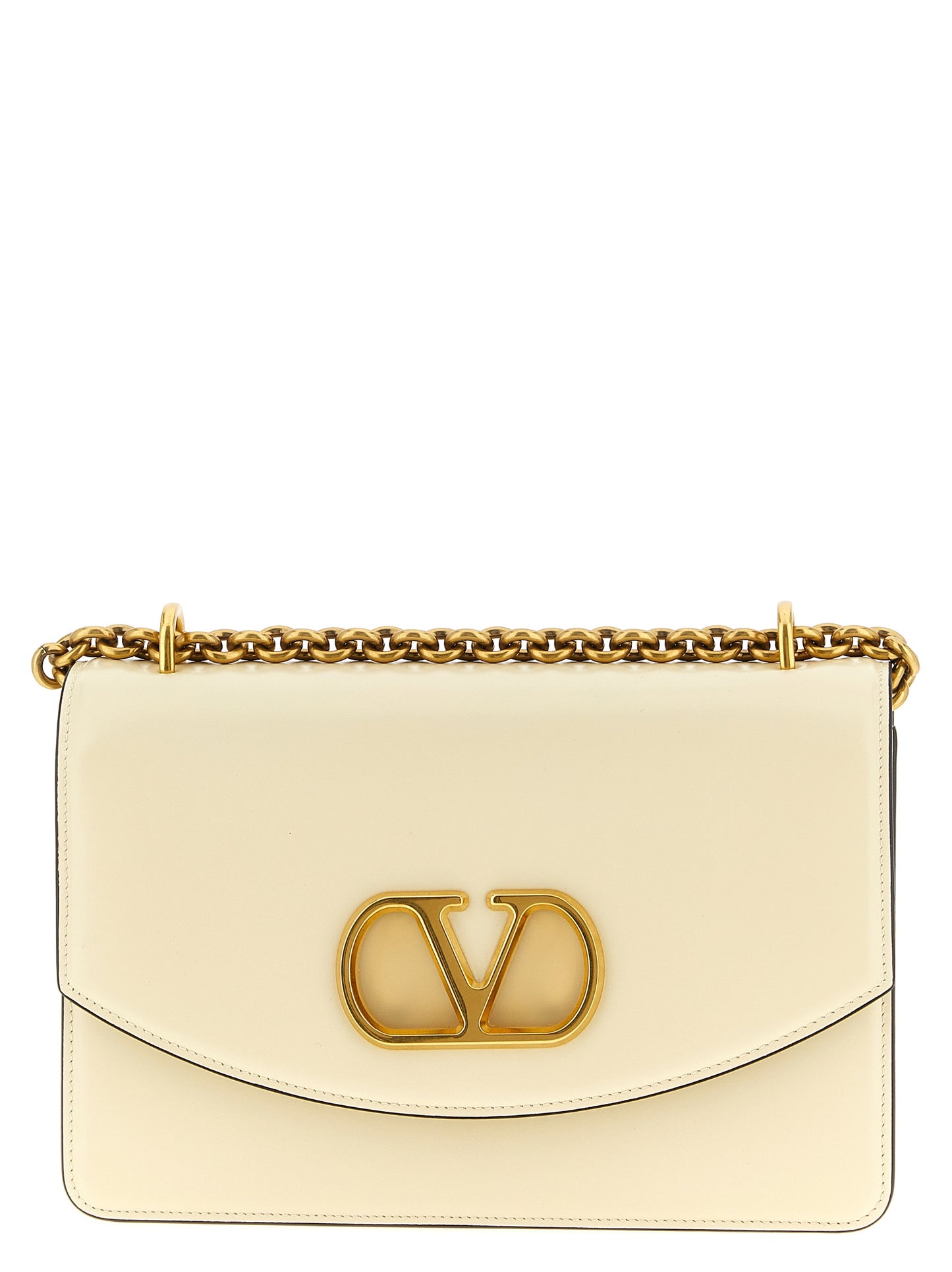 Valentino Garavani Vain Top Handle – Chalk Leather Bag
