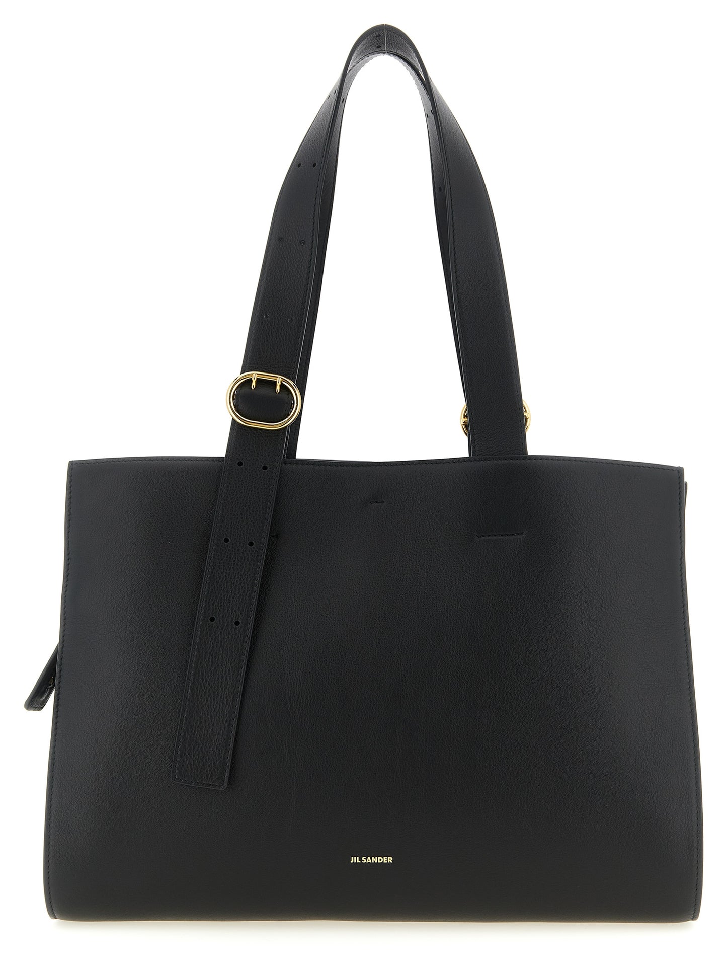 Jil Sander Cannolo Tote – Black Leather Bag