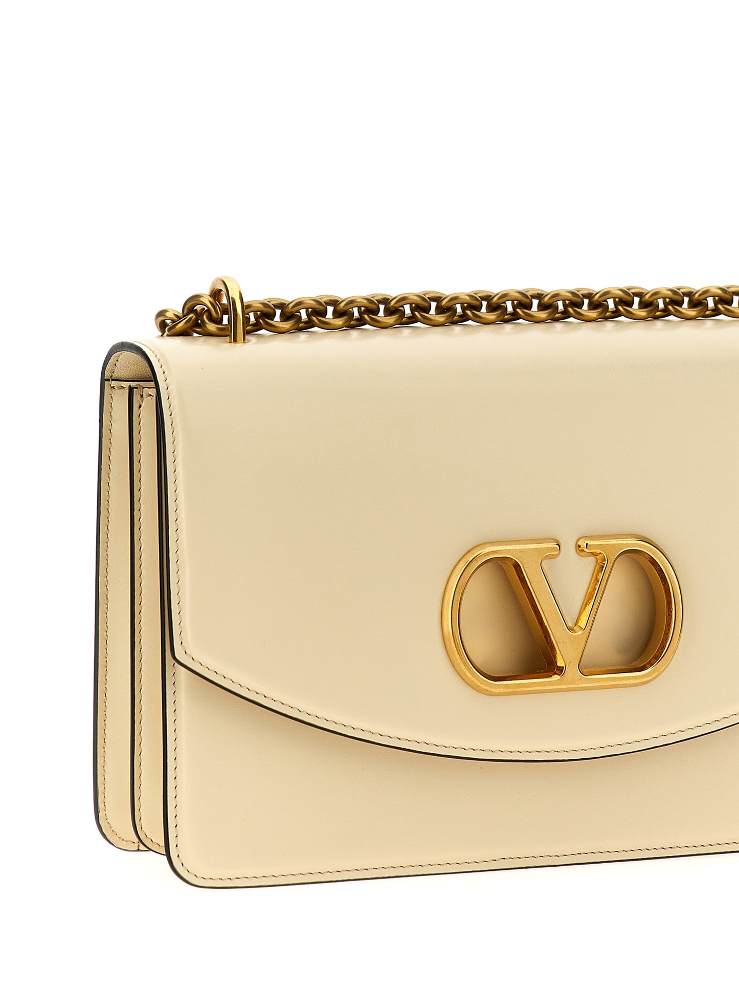 Valentino Garavani Vain Shoulder – White Leather Bag