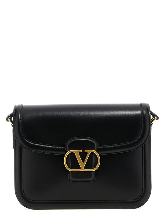 Valentino Garavani VLogo Signature Shoulder Bag – Black Leather Shoulder Bag