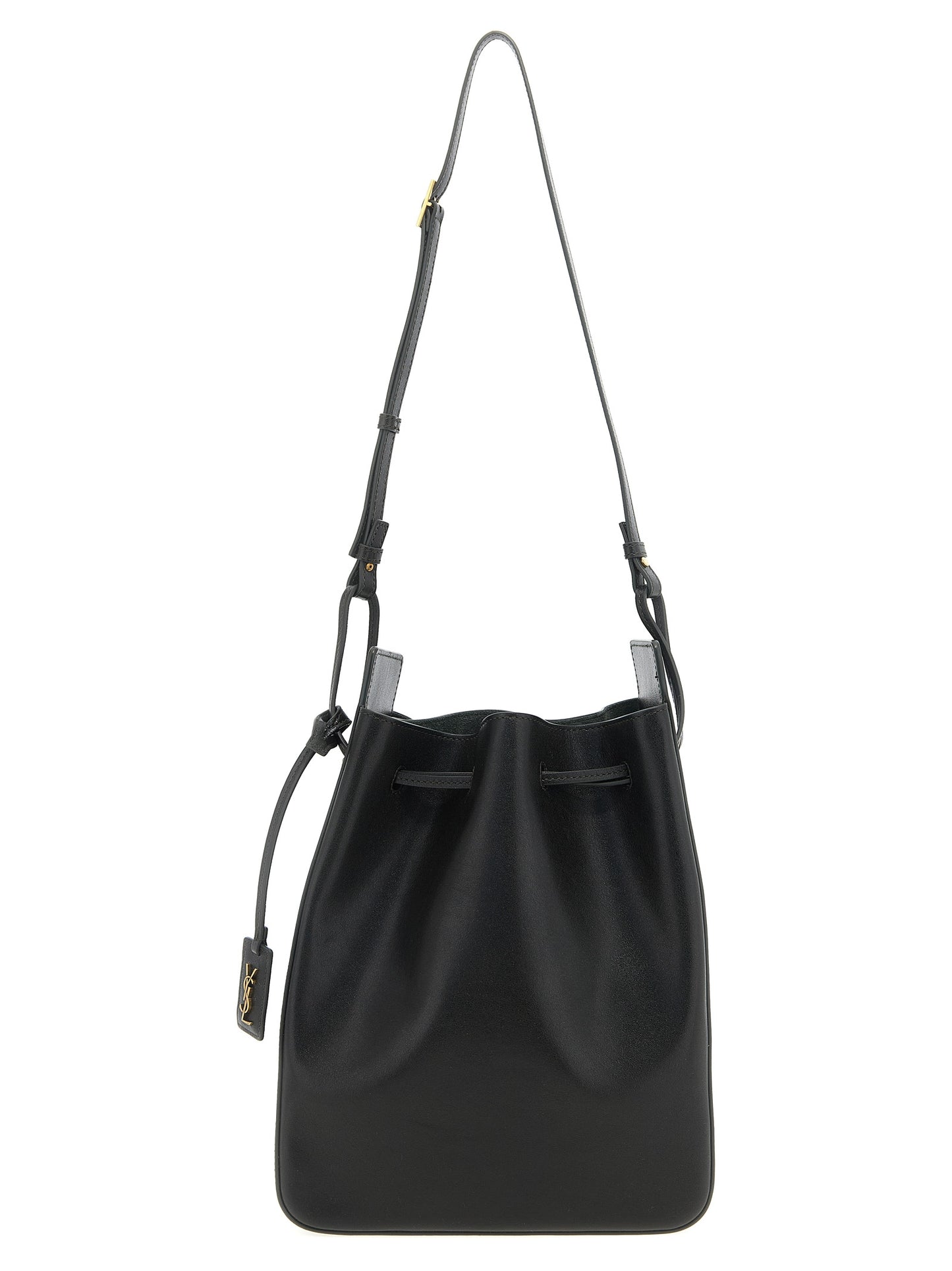 Saint Laurent Drawstring Bucket Bag in Black